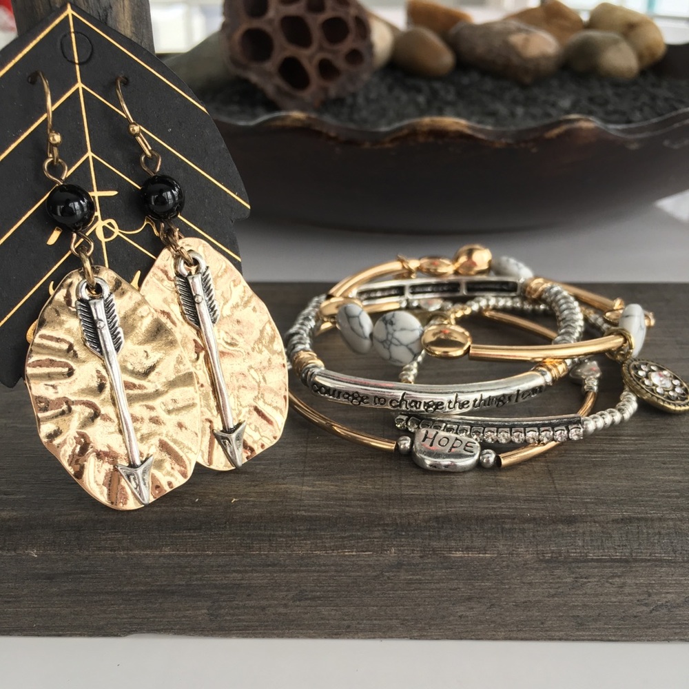 NWT Bracelet and earrings set. Ss000597